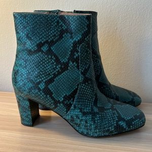 Marino Snake Printed Ankle Boots